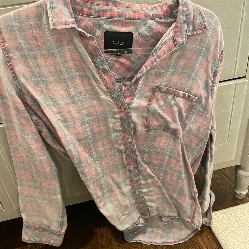 Rails Striped Button Up Top - image 1